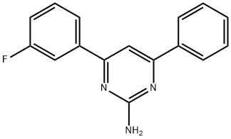 4-(3-fluorophenyl)-6-phenylpyrimidin-2-amine Struktur