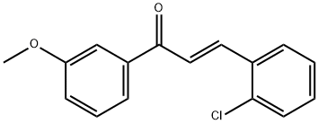 (2E)-3-(2-chlorophenyl)-1-(3-methoxyphenyl)prop-2-en-1-one Struktur