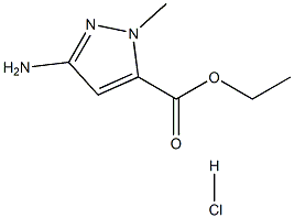 5-Amino-2-methyl-2H-pyrazole-3-carboxylic acid ethyl ester hydrochloride Struktur