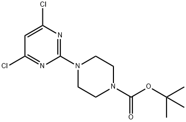 4-(4,6-Dichloro-pyrimidin-2-yl)-piperazine-1-carboxylic acid tert-butyl ester Struktur