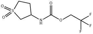 2,2,2-trifluoroethyl N-(1,1-dioxo-1-thiolan-3-yl)carbamate Struktur