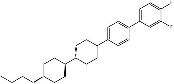 1,1'-Biphenyl, 4'-[(trans,trans)-4'-butyl[1,1'-bicyclohexyl]-4-yl]-3,4-difluoro- Structure