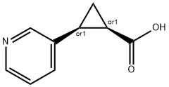 cis-2-Pyridin-3-yl-cyclopropanecarboxylic acid Struktur