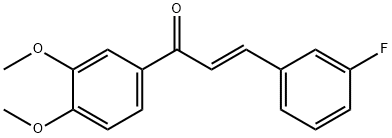 (2E)-1-(3,4-dimethoxyphenyl)-3-(3-fluorophenyl)prop-2-en-1-one Struktur