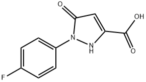 1-(4-fluorophenyl)-5-oxo-2,5-dihydro-1H-pyrazole-3-carboxylic acid Struktur