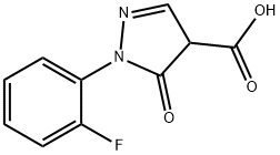 1-(2-fluorophenyl)-5-oxo-4,5-dihydro-1H-pyrazole-4-carboxylic acid Struktur