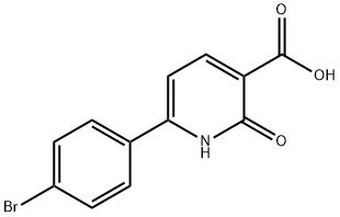 6-(4-bromophenyl)-2-oxo-1,2-dihydropyridine-3-carboxylic acid Struktur