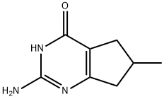 2-AMINO-6-METHYL-6,7-DIHYDRO-3H-CYCLOPENTA[D]PYRIMIDIN-4(5H)-ONE Struktur