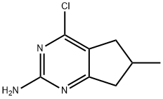 4-CHLORO-6-METHYL-6,7-DIHYDRO-5H-CYCLOPENTA[D]PYRIMIDIN-2-AMINE Struktur