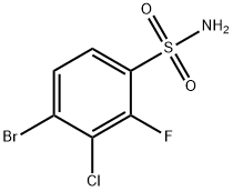 4-BROMO-3-CHLORO-2-FLUOROBENZENESULFONAMIDE Struktur