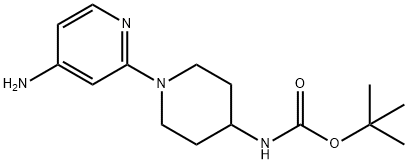 tert-butyl (1-(4-aminopyridin-2-yl)piperidin-4-yl)carbamate Struktur