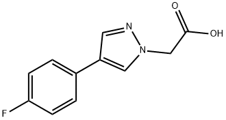 4-(4-FLUOROPHENYL)-1H-PYRAZOL-1-YL]ACETIC ACID, 1206997-40-1, 結構式