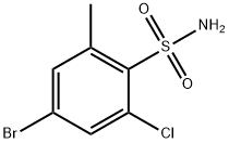 4-BROMO-2-CHLORO-6-METHYLBENZENESULFONAMIDE Struktur