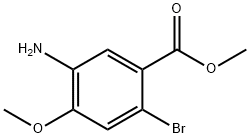 5-Amino-2-bromo-4-methoxy-benzoic acid methyl ester Struktur