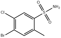 3-BROMO-5-CHLORO-2-METHYLBENZENESULFONAMIDE Struktur