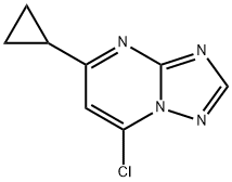 7-Chloro-5-cyclopropyl-[1,2,4]triazolo[1,5-a]pyrimidine Struktur