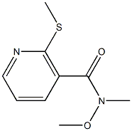 N-methoxy-N-methyl-2-(methylthio)nicotinamide Struktur