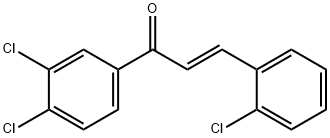 (2E)-3-(2-chlorophenyl)-1-(3,4-dichlorophenyl)prop-2-en-1-one Struktur