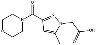 [5-Methyl-3-(morpholine-4-carbonyl)-pyrazol-1-yl]-acetic acid Struktur