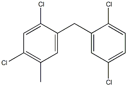 Benzene,1,5-dichloro-2-[(2,5-dichlorophenyl)methyl]-4-methyl- Struktur