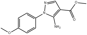 methyl 5-amino-1-(4-methoxyphenyl)-1H-pyrazole-4-carboxylate Struktur