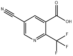 5-Cyano-2-trifluoromethyl-nicotinic acid Struktur