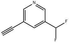 3-Difluoromethyl-5-ethynyl-pyridine Struktur