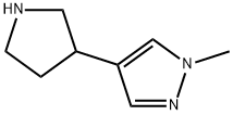 1-METHYL-4-(PYRROLIDIN-3-YL)-1H-PYRAZOLE Struktur