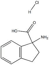 1-amino-2,3-dihydro-1H-Indene-1-carboxylic acid hydrochloride Struktur