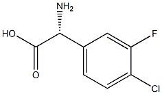 (2R)-2-AMINO-2-(4-CHLORO-3-FLUOROPHENYL)ACETIC ACID Struktur