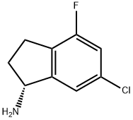 (1R)-6-CHLORO-4-FLUORO-2,3-DIHYDRO-1H-INDEN-1-AMINE Struktur