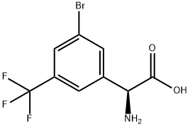 (2S)-2-AMINO-2-[5-BROMO-3-(TRIFLUOROMETHYL)PHENYL]ACETIC ACID Struktur