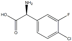 (2S)-2-AMINO-2-(4-CHLORO-3-FLUOROPHENYL)ACETIC ACID Struktur