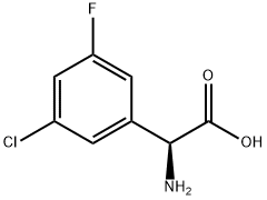 (2S)-2-AMINO-2-(5-CHLORO-3-FLUOROPHENYL)ACETIC ACID Struktur