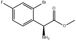 METHYL(2S)-2-AMINO-2-(2-BROMO-4-FLUOROPHENYL)ACETATE Struktur