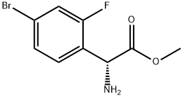 METHYL(2R)-2-AMINO-2-(4-BROMO-2-FLUOROPHENYL)ACETATE Struktur