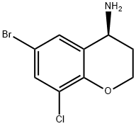 (4S)-6-BROMO-8-CHLORO-3,4-DIHYDRO-2H-1-BENZOPYRAN-4-AMINE Struktur