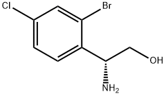 (2R)-2-AMINO-2-(2-BROMO-4-CHLOROPHENYL)ETHAN-1-OL Struktur