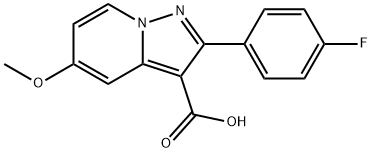 2-(4-FLUOROPHENYL)-5-METHOXYPYRAZOLO[1,5-A]PYRIDINE-3-CARBOXYLIC ACID Struktur