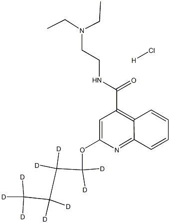 N-[2-(diethylamino)ethyl]-2-(1,1,2,2,3,3,4,4,4-nonadeuteriobutoxy)quinoline-4-carboxamide:hydrochloride Struktur