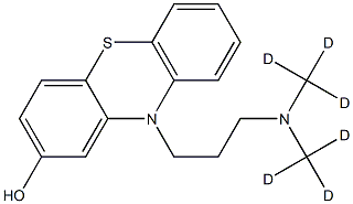 10-[3-[bis(trideuteriomethyl)amino]propyl]phenothiazin-2-ol Struktur