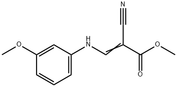 methyl 2-cyano-3-[(3-methoxyphenyl)amino]acrylate Struktur