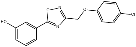 3-[3-(4-Chloro-phenoxymethyl)-[1,2,4]oxadiazol-5-yl]-phenol Struktur