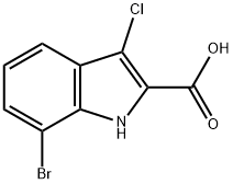 7-bromo-3-chloro-1H-indole-2-carboxylic acid Struktur