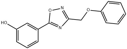 3-(3-Phenoxymethyl-[1,2,4]oxadiazol-5-yl)-phenol Struktur