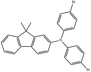 N,N-bis(4-bromophenyl)-9,9-dimethyl-9H-fluoren-2-amine Struktur