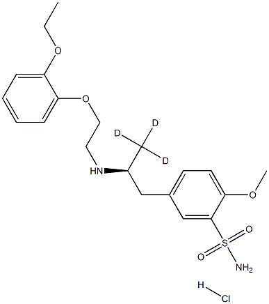 2-methoxy-5-[(2S)-3,3,3-trideuterio-2-[2-(2-ethoxyphenoxy)ethylamino]propyl]benzenesulfonamide:hydrochloride Struktur