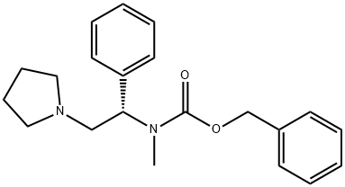 (S)-BENZYL METHYL(1-PHENYL-1-(PYRROLIDIN-1-YL)ETHYL)CARBAMATE Struktur