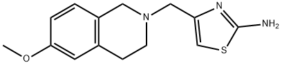 4-[(6-methoxy-3,4-dihydroisoquinolin-2(1H)-yl)methyl]-1,3-thiazol-2-amine Struktur