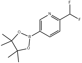 2-(difluoromethyl)-5-(4,4,5,5-tetramethyl-1,3,2-dioxaborolan-2-yl)pyridine Struktur